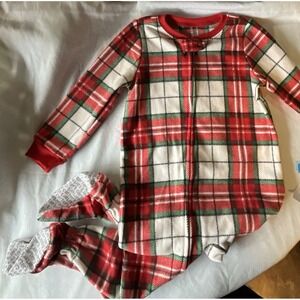 New Toddler Carter's CHRISTMAS Blanket Sleeper Pajamas Size 2T